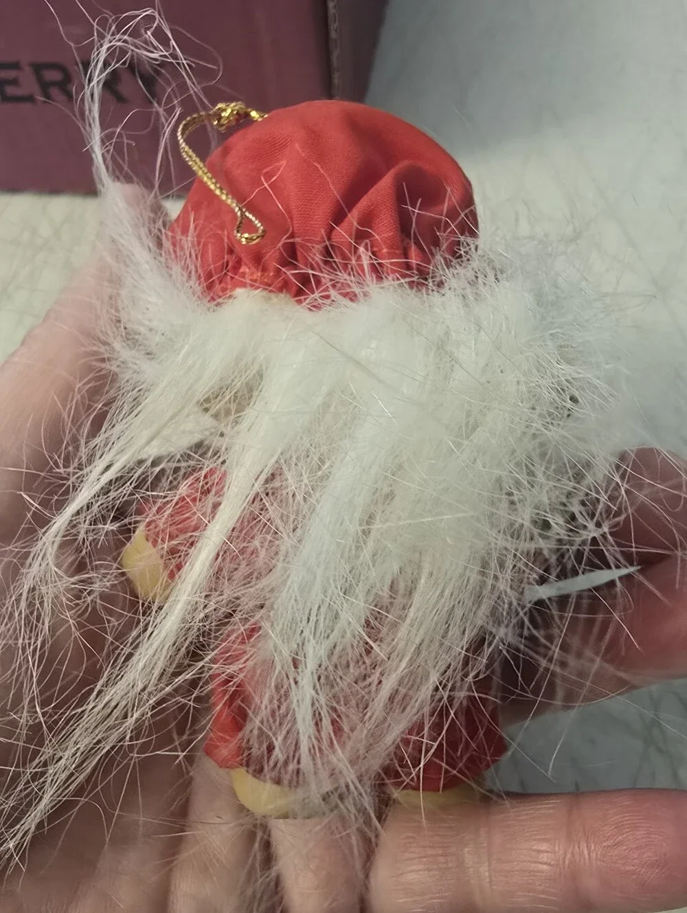 2 Vintage Trolls Small One Dressed As Christmas Tree and Mrs. Clause Russ & Dam